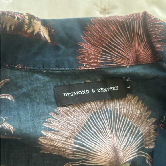 Elegant Navy and Pink Pajama Set - Picture 2 of 7